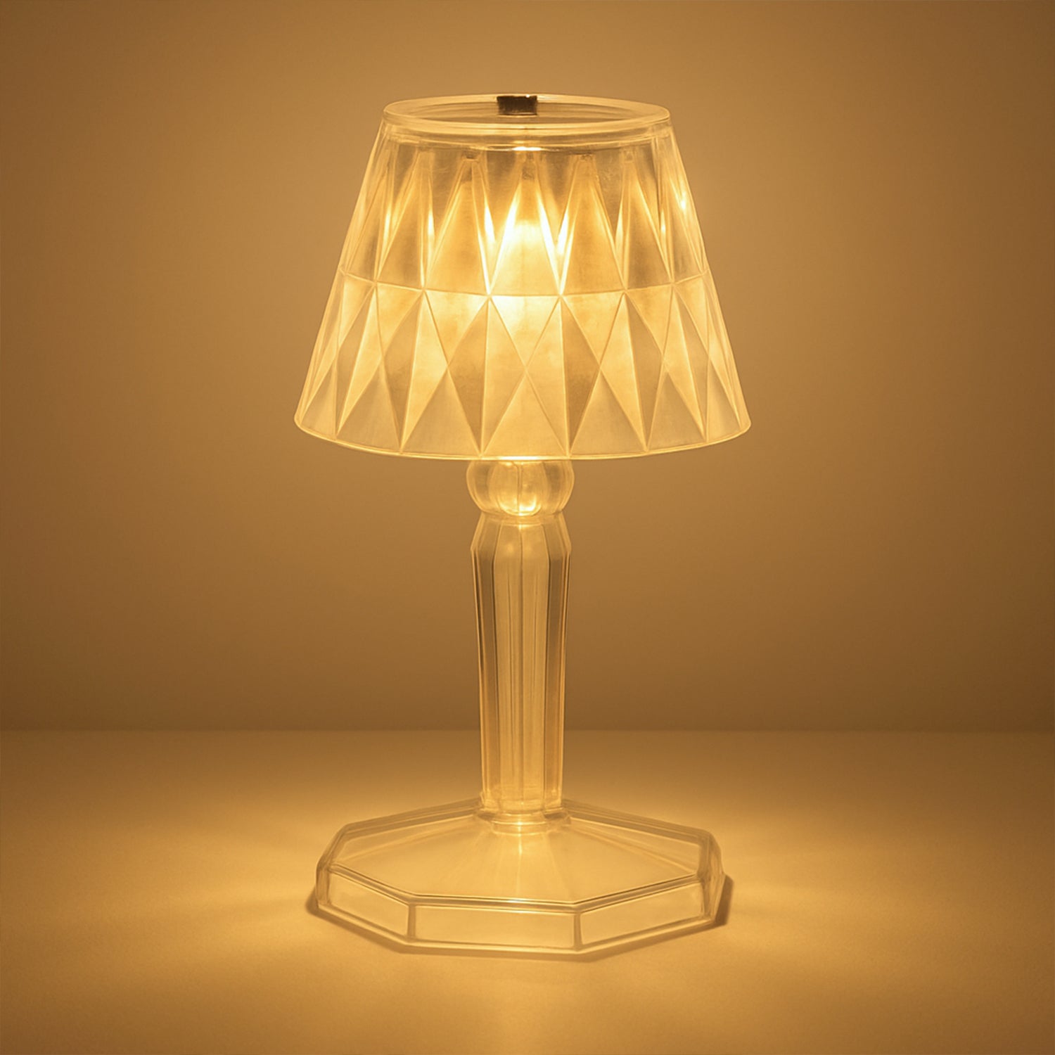 2in1 Transparent Mini Crystal Table Lamp with Reflection Light 2in1 Transparent Mini Crystal Table Lamp with Reflection Light